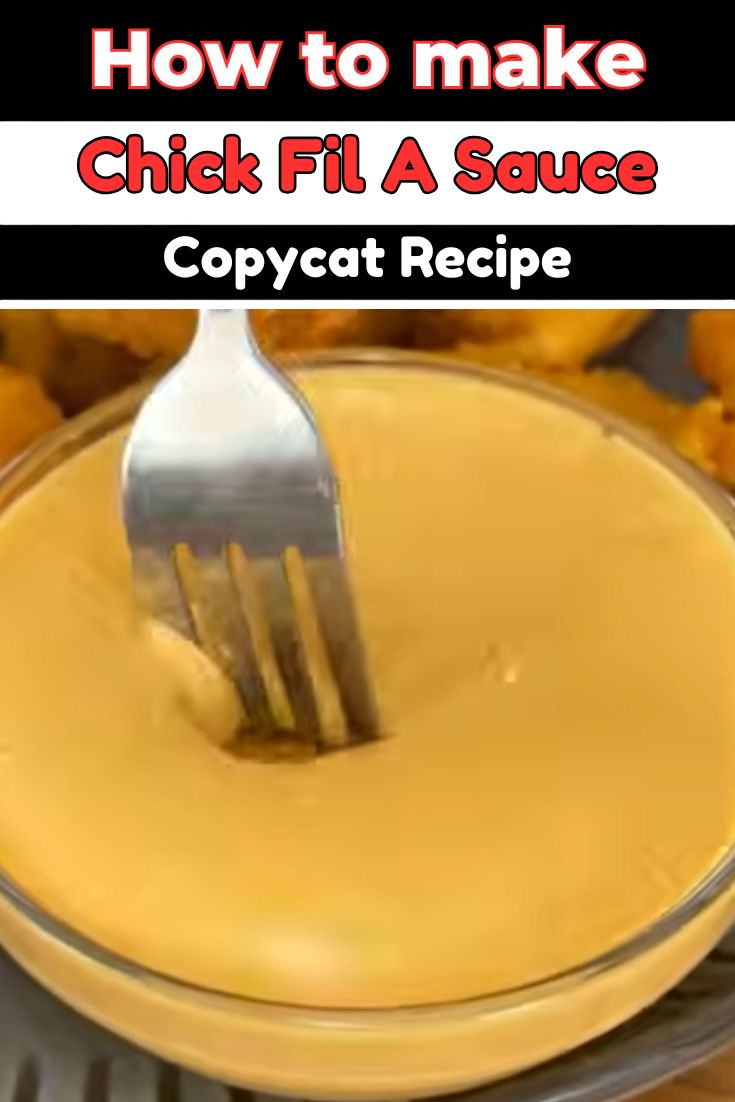 Homemade copycat Chick-fil-A sauce in a glass bowl served with waffle fries
