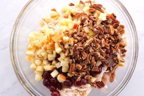Prepare the Apples, Grapes, and Pecans