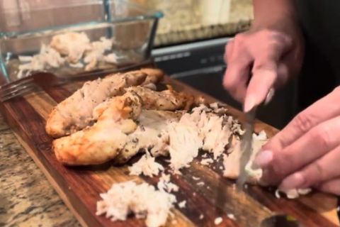 Shred the Chicken Finely