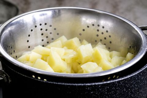 Prep and Parboil the Potatoes
