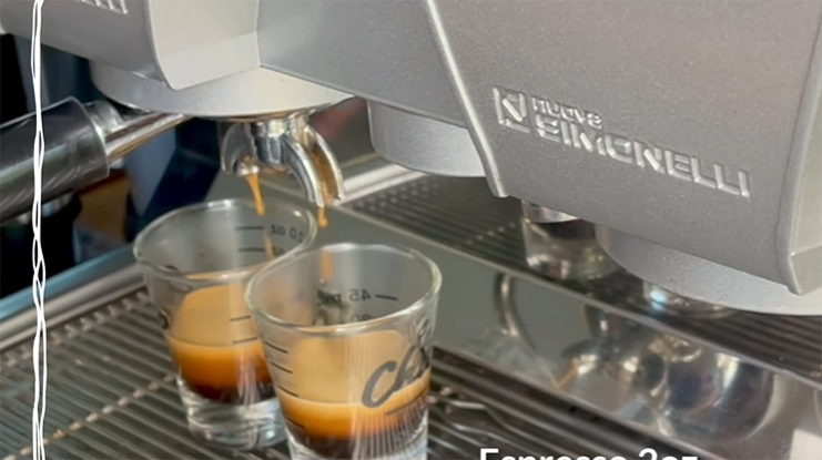Prepare espresso shot: