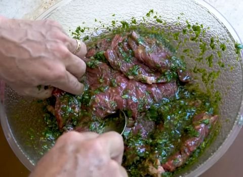 Marinate the Carne Asada